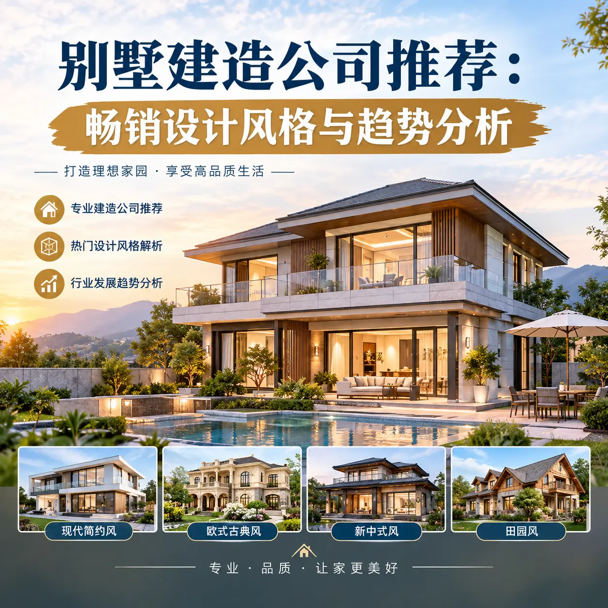 别墅建造公司推荐: 遵义 畅销设计风格与趋势分析